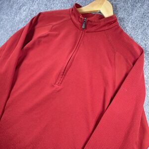 Columbia Titanium 1/4 Zip Mens M Red Pullover Sweatshirt Comfort Outdoors #AB784